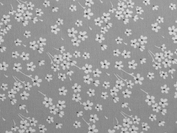 Akrylbelagt tekstilduk anna mil flores grå