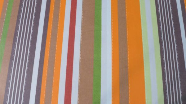 Plastbelagt tekstilduk orange stripe