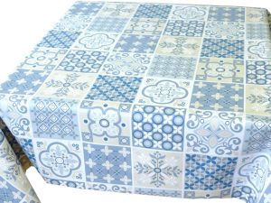 Voksduk Historiske fliser blå