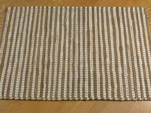 Liten rye jutebomull beige 60x90cm